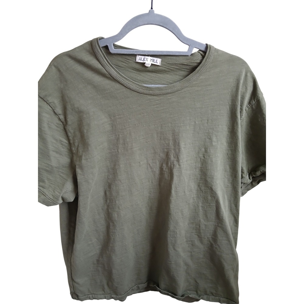 Alex Mill Olive Green‎ Cotton Crew Neck Short Sleeve T Shirt XXL